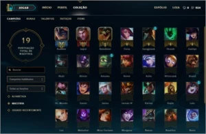 CONTA SEASON 1, SKINS RARAS - League of Legends LOL