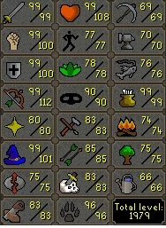 Conta 1953 total lvl maxed melee 4 pets e 70M na acc - Runescape RS