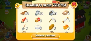 Fazenda nivel 7 com material de celeiro 2500 itens+ - Hay Day