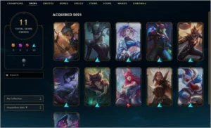conta de lol unranked com 11 skins e mais 29 nos espólios - League of Legends