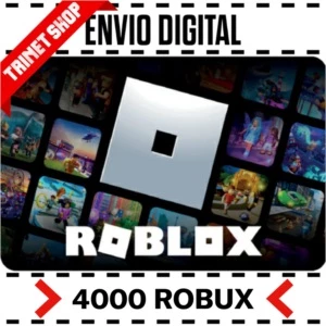 GIFT CARD - 4000 ROBUX - Cartao Oficial Roblox Credito 4000 - Gift Cards