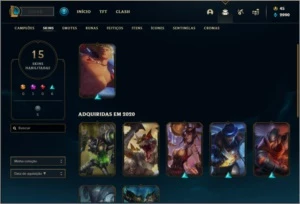 Conta ferro 2 AFUNDADA com 39 champs e 15 skins - League of Legends LOL