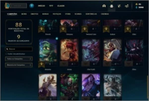 Conta ferro 2 AFUNDADA com 39 champs e 15 skins - League of Legends LOL