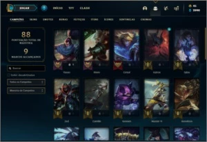 Conta ferro 2 AFUNDADA com 39 champs e 15 skins - League of Legends LOL