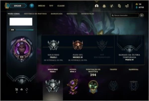 Conta prata 1 com 100 champs e 112 skins +1 Prestigio - League of Legends LOL