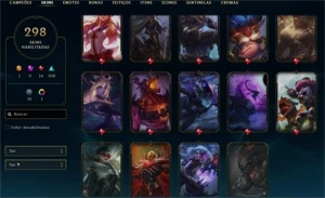CONTA LOL C/296 SKINS | TAMBÉM POSSUI SKINS NO VALORANT - League of Legends