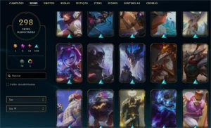 CONTA LOL C/296 SKINS | TAMBÉM POSSUI SKINS NO VALORANT - League of Legends