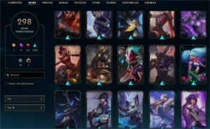 CONTA LOL C/296 SKINS | TAMBÉM POSSUI SKINS NO VALORANT - League of Legends