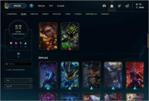 Conta prata 3 com 52 skins e 94 champs - League of Legends LOL