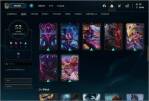 Conta prata 3 com 52 skins e 94 champs - League of Legends LOL