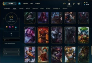 Conta prata 3 com 52 skins e 94 champs - League of Legends LOL