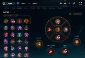 Conta Ouro 3 com 70 Champs e 54 Skins + 2 Prestigios - League of Legends LOL