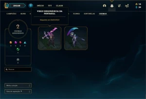 Conta Ouro 3 com 70 Champs e 54 Skins + 2 Prestigios - League of Legends LOL
