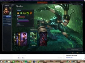 Conta lol goldV com 104 champs 33 skins (todas da nidalee) - League of Legends