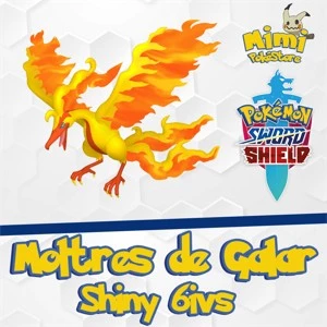 Moltres de Galar Shiny 6ivs + Brinde Pokémon Sword e Shield