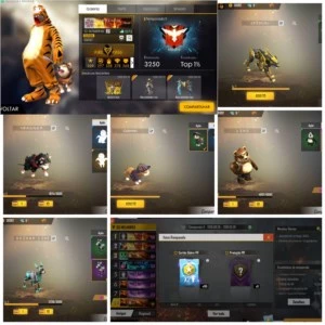 Conta do Free Fire gemada