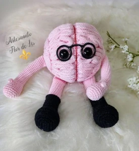 Amigurumi Cérebro - Artesanato e Personalizados