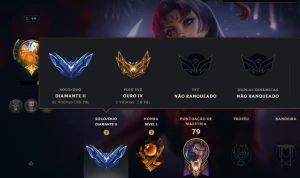 Conta de lol diamante 2 96pdl, bom mmr, HONRA 5