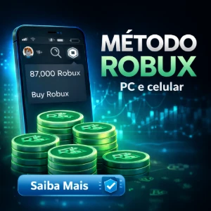 Robux Fácil (PC e Celular) - Entrega automática - Roblox