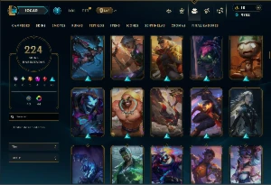 Bronze 1 com TODOS os Champs e 224 Skins + 3 Prestigios - League of Legends LOL