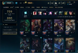 Bronze 1 com TODOS os Champs e 224 Skins + 3 Prestigios - League of Legends LOL