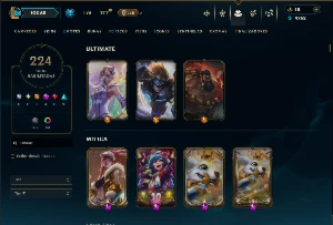 Bronze 1 com TODOS os Champs e 224 Skins + 3 Prestigios - League of Legends LOL