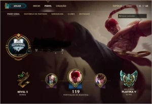 League of Legends - Platina V (S7) - MMR Favorável LOL
