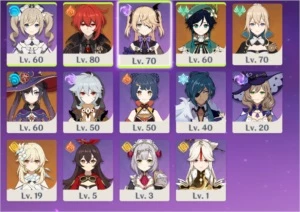 CONTA SERVER NA AR41 PRINCIPAL FEMININO COM DILUC + 3 5* - Genshin Impact