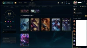 Vendo conta no lol 16 skins 80 icones 1 croma 17 emotes - League of Legends
