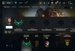 Conta Esmeralda 4 com 28 Champs e 7 Skins + 15 Fragmentos - League of Legends LOL