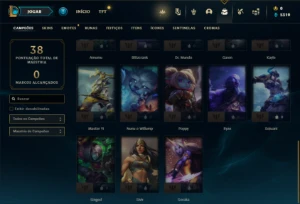 Conta Esmeralda 4 com 28 Champs e 7 Skins + 15 Fragmentos - League of Legends LOL