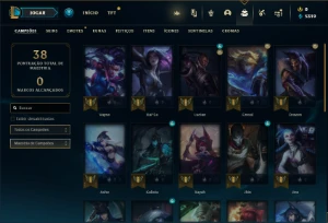 Conta Esmeralda 4 com 28 Champs e 7 Skins + 15 Fragmentos - League of Legends LOL