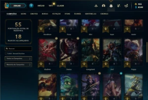 Conta Platina 4 com 45 Champs e 21 Skin - League of Legends LOL