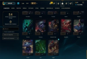 Platina 4 com 60 Champs e 6 Skins - League of Legends LOL