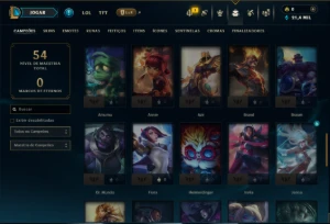 Platina 4 com 60 Champs e 6 Skins - League of Legends LOL