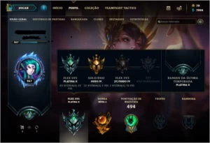 ACC League of legends lv 267 , 155 Skins, Ouro IV , Allchamp LOL
