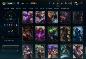Prata 1 com 150 Champs e 62 Skins ( Mais de 500 Jogos ) - League of Legends LOL