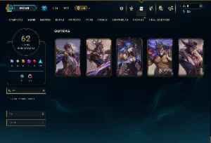 Prata 1 com 150 Champs e 62 Skins ( Mais de 500 Jogos ) - League of Legends LOL