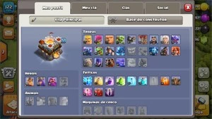 CONTA CV10 CLASH OF CLANS + 4037 GEMAS