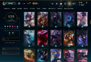 Unranked com 150 Champs e 129 Skins ( ADC / MID / JG / SUP ) - League of Legends LOL