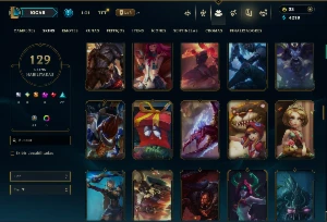Unranked com 150 Champs e 129 Skins ( ADC / MID / JG / SUP ) - League of Legends LOL