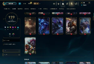 Unranked com 150 Champs e 129 Skins ( ADC / MID / JG / SUP ) - League of Legends LOL