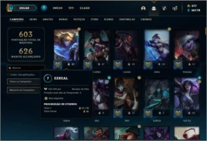 Conta ouro 4 com TODOS os champs, 201 skins ( MAIN ADC ) - League of Legends LOL