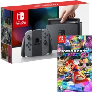 Nintendo - Switch 32GB Console and Mario Kart 8 Deluxe - Others