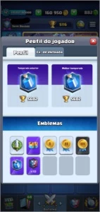 CONTA CLASH ROYALE NÍVEL 12