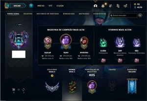 Conta prata 2 com 145 Champs e 165 Skins + 1 Prestigio - League of Legends LOL