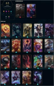 Conta lol 98 champs 63 SKINS - League of Legends