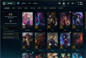 Conta ferro 1 com 28 Champs e 24 Skins + 1 Prestigio - League of Legends LOL