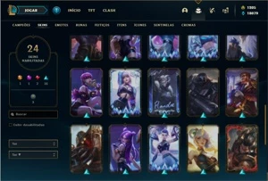 Conta ferro 1 com 28 Champs e 24 Skins + 1 Prestigio - League of Legends LOL