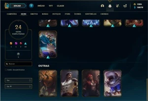 Conta ferro 1 com 28 Champs e 24 Skins + 1 Prestigio - League of Legends LOL